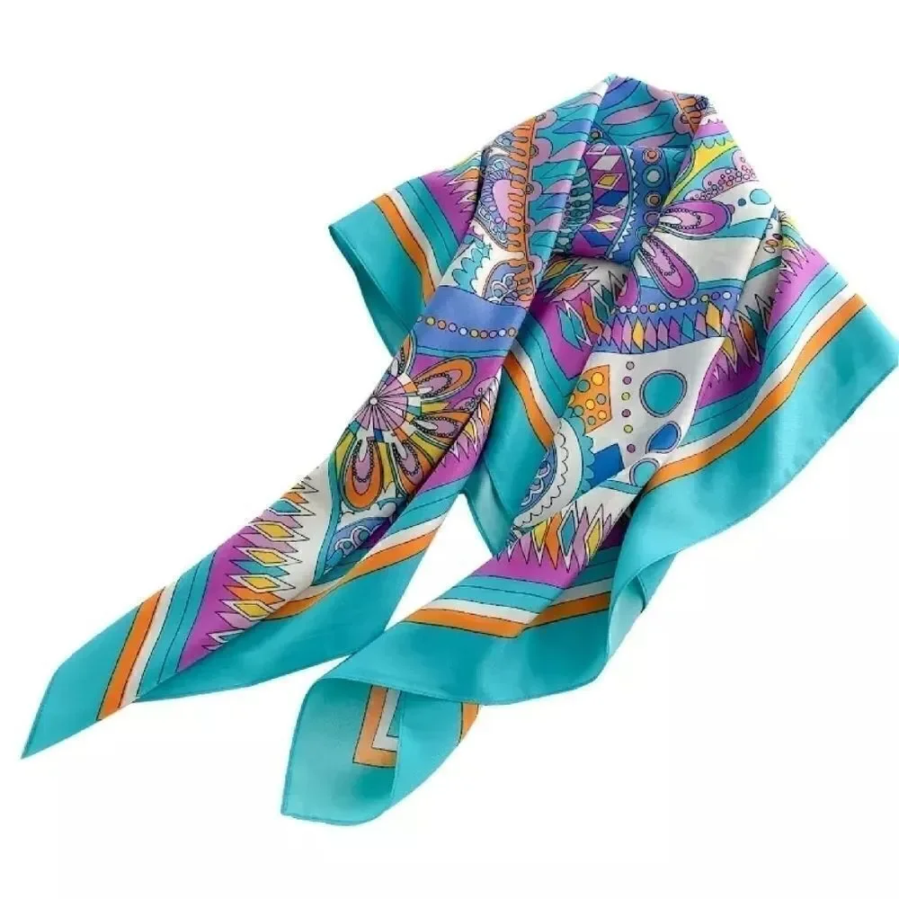 Green Color Twill Women Scarf
